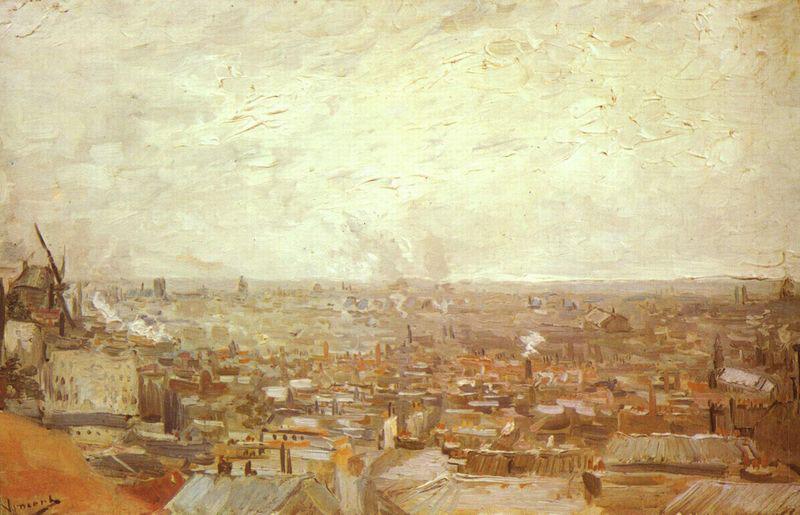 Vincent Van Gogh Blick vom Montmartre Germany oil painting art